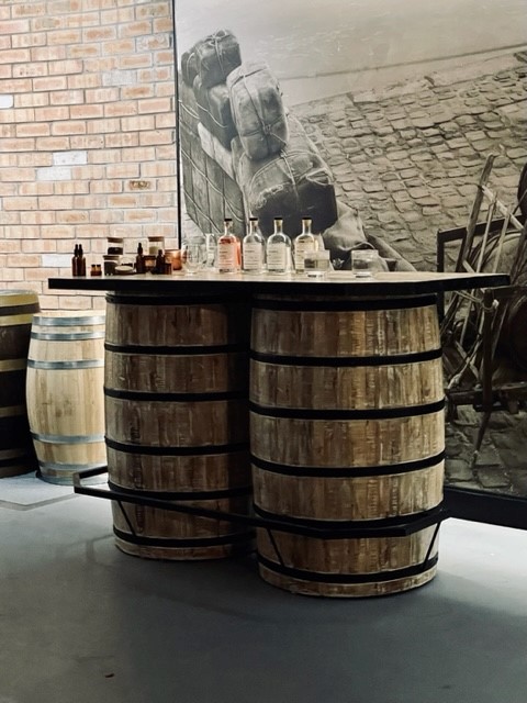 Barrels and Sample Gin - Gin Making